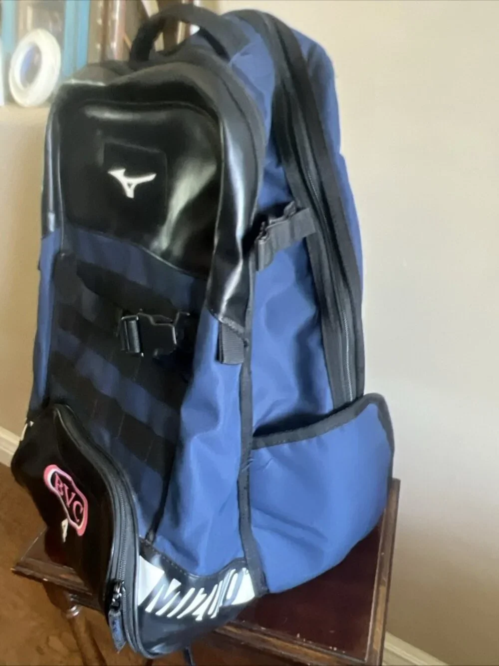 Mizuno MVP Backpack 22, Royal-Black Footwear Storage Baseball Bat Holder